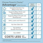 Parent's Choice Advantage Infant Formula Powder with Iron; DHA, Lutein, Vit E, 33.2 oz Canister