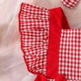 thumbnail image 5 of Zanarzt Cute Baby Girl Clothes Baby Girl Summer Clothes Cute Romper Dress Plaid Outfit Smocked Bodysuit Outfit Red,0-3 Months, 5 of 9
