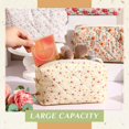 thumbnail image 4 of Bolsa de maquillaje Paterr acolchada de algodón con estampado floral, 10 unidades, para mujer, 4 of 9