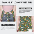 thumbnail image 6 of Pioneer Flower Floral Print Pattern Apron for Women and Men, Cotton Linen Waterproof with Pockets, Adjustable, 33x27 Inch for Kitchen, Gardening, BBQ, Salon, 6 of 6