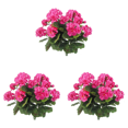 thumbnail image 1 of 2 Uds. Arbusto Geranio Artificial 12 6 Pulgadas Flores Imitación No Tejidas (rosa) Rojo, 1 of 4