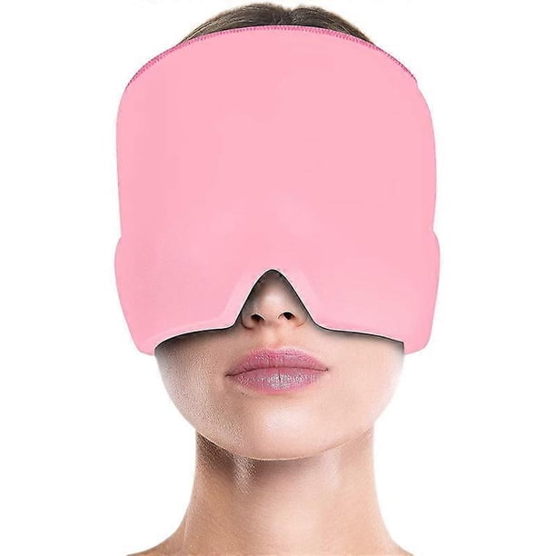 Gorro de gel para aliviar el dolor de cabeza, terapia de frío y calor, para migraña, terapia portátil para quimioterapia, envoltura para el cuello sinusal, alivio del dolor, masaje antiestrés, rosa