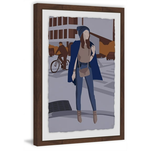Meet Me At The Crossing Framed Painting Art Print, 12.00" x 1.50"