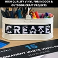 thumbnail image 3 of Kassa 15-Piece Permanent Vinyl Sheets - White | 12" x 12" with a Transfer Sheet Included | Compatible with Cricut, Silhouette & Other Cutting Machines | For DIY Art Projects, Styling & Decorating, 3 of 6