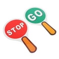 thumbnail image 5 of 2 Pcs Panneau de Signalisation Double Face Stop and Go Panneau de Signalisation à Main Étanche Contrôle de la Circulation Pagaie Outil d'Enseignement en Classe Panneau Lumineux Rouge Vert, 5 of 5
