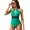 aqua, variant on Attraco Women Tummy Control One Piece Swimsuits Ruched Bathing Suits Strappy Monokini Halter Swimming Suit