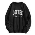 thumbnail image 2 of Womens Sweatshirt Hoodless Crewneck Long Sleeve Easter's Day Printed Sweatshirts Black 2XL, 2 of 3