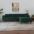thumbnail image 2 of Maria Pillow Back Velvet Upholstered Right-Facing Sectional in Green, 2 of 5