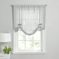 thumbnail image 4 of (2 pack) Mainstays Tie Up Balloon Shade 63" Valance, Poletop Soft Silver, Polyester, Sheer, Adult, 4 of 6