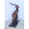 thumbnail image 4 of Nifao Bronze Statue of Deer Walking on Rocks, Elegant Wildlife Decor – Home Decor Sculpture, 15"L x 7"W x 21"H, 4 of 10
