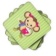 thumbnail image 2 of Monkey Going to School Foam Coaster Set of 4, 2 of 3