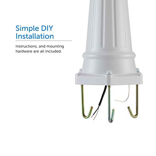 Noma Outdoor Street Light Waterproof, 3 Head Outdoor Post Lamp