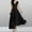 Black, variant on Sakmal A Line Womens Dresses Maxi Plus Size Evening Black Dress V Neck Solid Short Sleeve Dresses