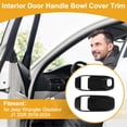thumbnail image 2 of Cubierta de Tazón de Mango de Puerta Interior para Jeep Wrangler Gladiator JT 2DR 2018-2024 Marco de Decoración de Mango de Puerta Interior Negro ABS 2 Pcs, 2 of 6