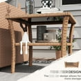 thumbnail image 5 of PE Rattan + Tempered Glass Top / Versatile Use for Outdoor Dining & Gaming, 5 of 5