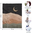 thumbnail image 4 of Brown Boho Night Landscape Pattern Blanket,Comfortable Soft Flannel Throw Blanket,All Season,Warm Lightweight Blankets for Sofa Bed Couch Living Room Chair,30"x40", 4 of 4