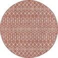 thumbnail image 2 of Outdoor Trellis Collection Area Rug - Tribal Trellis (5' 3" Round, Rust Red/ Ivory), 2 of 10