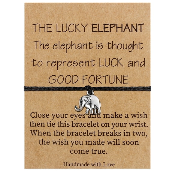 TINGN Handmade Elephant Bracelet for Girls Dainty Bracelet Unique Jewelry Gifts Inspirational Lucky Elephant Red Cord String Bracelet