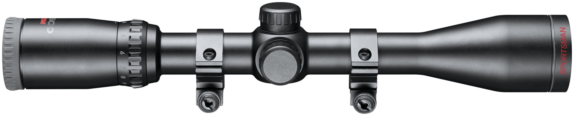 Tasco Sportsman 4-12x40 Riflescope, with Rings, Truplex Reticle, Black