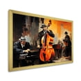 thumbnail image 2 of Designart "Essence of Jazz in Orange Tones III" People Framed Wall Art Decor - Global Orange African American Art Bedroom Framed Canvas Wall Art, 2 of 6