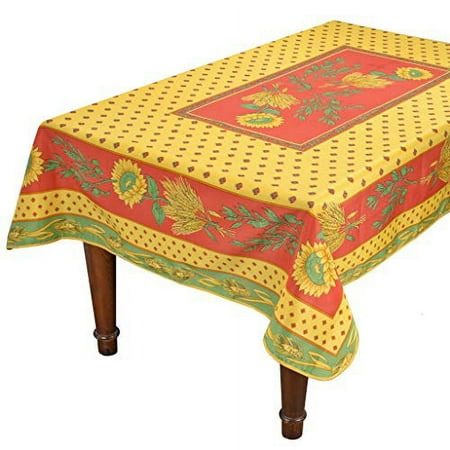 

Tournesol Red/Yellow French Provencal Tablecloth - 59x94 Rectangular
