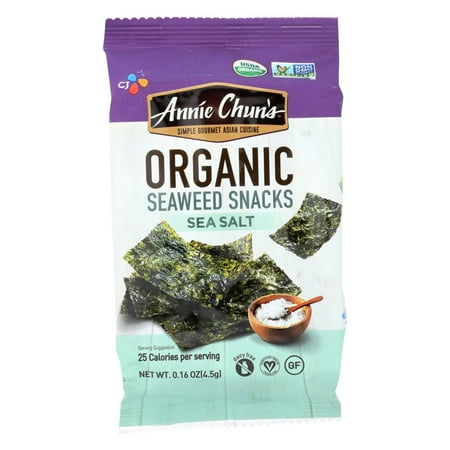 Dulse Seaweed - Annie Chun's Seaweed Snack - Sea Salt - Case Of 12 - .16 Oz.
