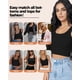 thumbnail image 5 of Top corto AURUZA sin mangas con cuello en U para mujer, negro, talla S, 5 of 6