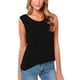 thumbnail image 2 of Puntoco Camisetas sin mangas ajustadas para mujer Camiseta de mujer con escote en V liso y mangas con hombros descubiertos Camiseta/camiseta de mujer con escote en V y manga corta, 2 of 5