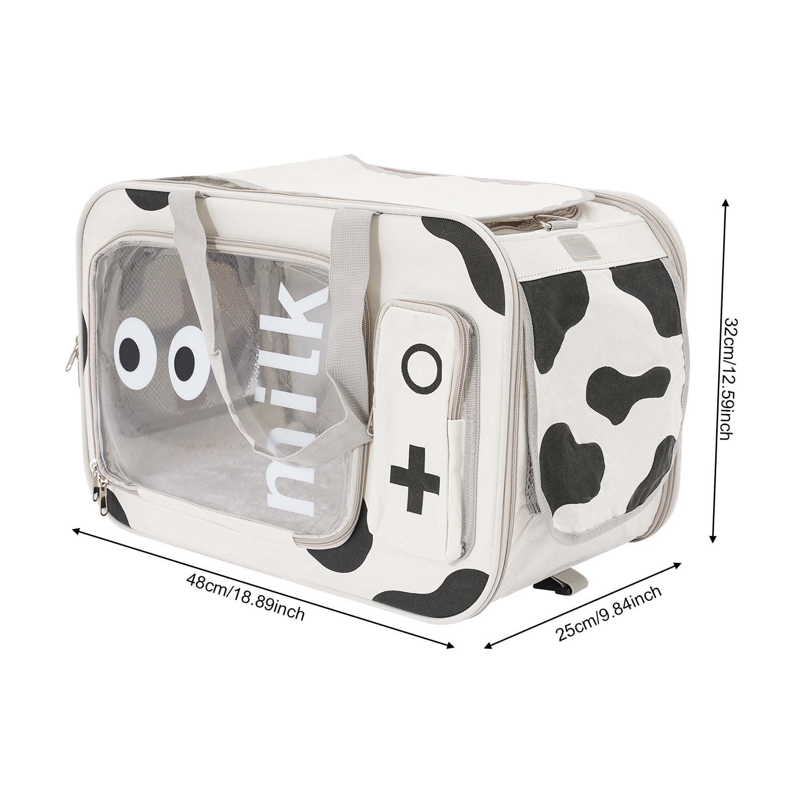 Travel Pet Carrier, Pet Bag for Cats, Rectangular Pet Backpack Carrier 48*25*32cm