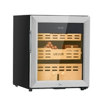 VEVOR Electric Humidor, 50L, 300 Counts Electric Cigar Humidor Cabinet with Compressor Cooling, Constant Humidity & Temperature Control, Spanish Cedar Wood Shelves & Drawers, 2 Layers, for Household