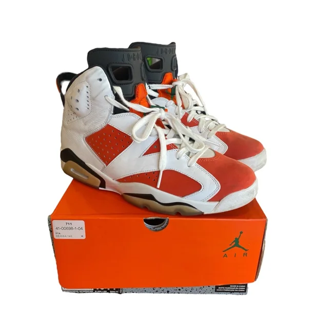 Ni - ke 1847) Ni - ke Air Jordan 6 VI Retro Gatorade White/Orange 384664-145 Men’s Size 10