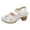 White, variant on Mostsola Sandals for Women Crisscross Strap Trendy Summer Dress Heels Open Toe Ankle Strap Pumps