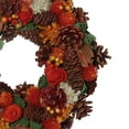 thumbnail image 3 of Northlight Autumn Harvest Hydrangea and Pine Cone Artificial Thanksgiving Wreath - 13-Inch, Unlit, 3 of 3