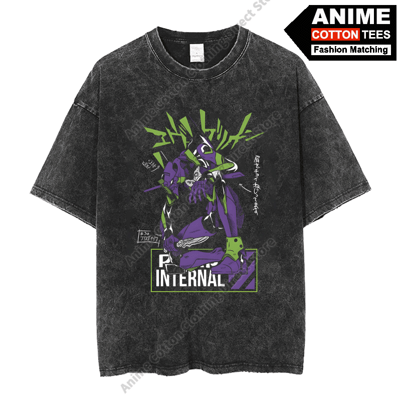 Anime NEON GENESIS EVANGELION TEST TYPE EVA-01 Print T Shirt