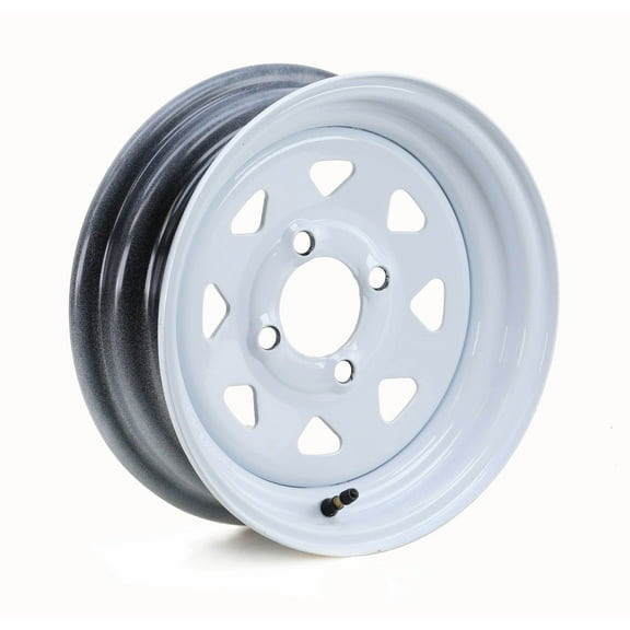 LIBRA 12 x 4 Trailer Wheel 4 Lug on 4" Bolt Pattern White Spoke -17026