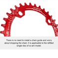 thumbnail image 4 of Soidarity Rueda de cadena Universal para bicicleta, ruedas de cadena de aleación de aluminio, 96mm, paso de orificio, reparación de ciclismo, piezas de Ciclismo Rojo 34T Soidarity OD025956-05, 4 of 6