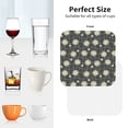 thumbnail image 6 of Lsque Daisies Flowers Pattern 4" Drink Coasters Set of 4, PVC Leather Absorbent Coasters, Table Coaster Set Decorative Coffee Cup Coasters Housewarming Gift -Square, 6 of 6