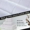 thumbnail image 3 of Halley Bath Towel 4 Pieces Set - 100% Turkish Cotton- White, 3 of 9
