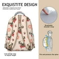 thumbnail image 5 of Cute Small Backpack for School, Lightweight and Durable, Featuring Paw and Floral Patterns, Travel Bag for Dog Lovers and Puppy Fans, 5 of 6