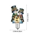 thumbnail image 4 of Outdoor Christmas Decorations, Acrylic Snowman Santa Claus Decorative Garden Stakes for Outdoor Yard for Outside Porch Lawn Pathway Xmas Decor Set of 4, 4 of 9