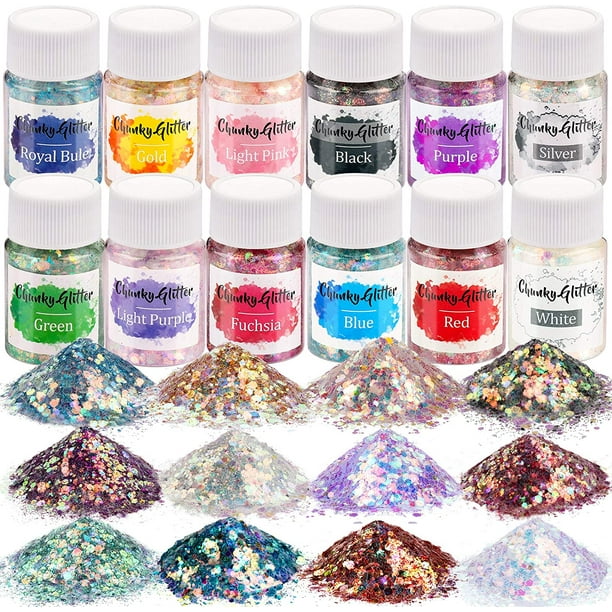 Christmas Tree Sequins White Hologram Chunky Glitter for Resin Epoxy Crafts  