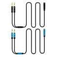thumbnail image 1 of Miangastore 2Pack Audio Y Splitter Cable Mic Audio Headphone Splitter Cable Durable Design Blue for Gaming, 1 of 9
