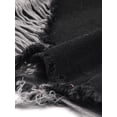 thumbnail image 5 of Agnes Orinda Women's Plus Size Jean Jacket Distressed Long Sleeve Oversized Denim Trucker Coat 2X Black, 5 of 6