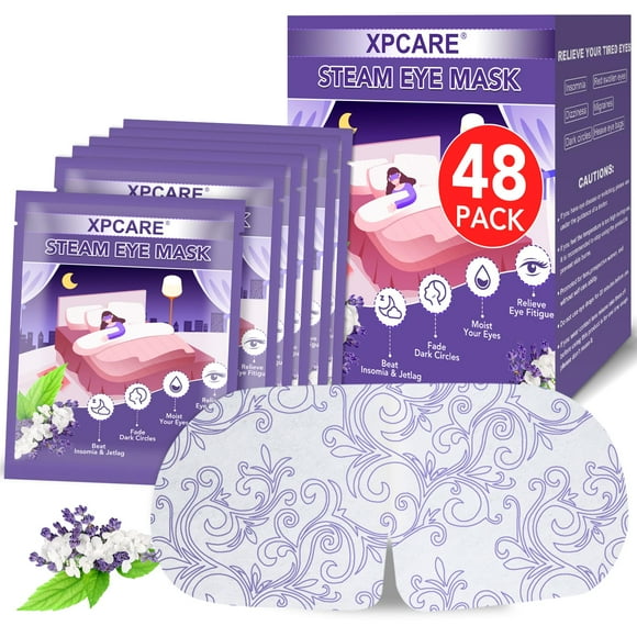 Máscaras de ojos Steam XPCARE, autocalentadas, paquete de 48 unidades para ojos secos