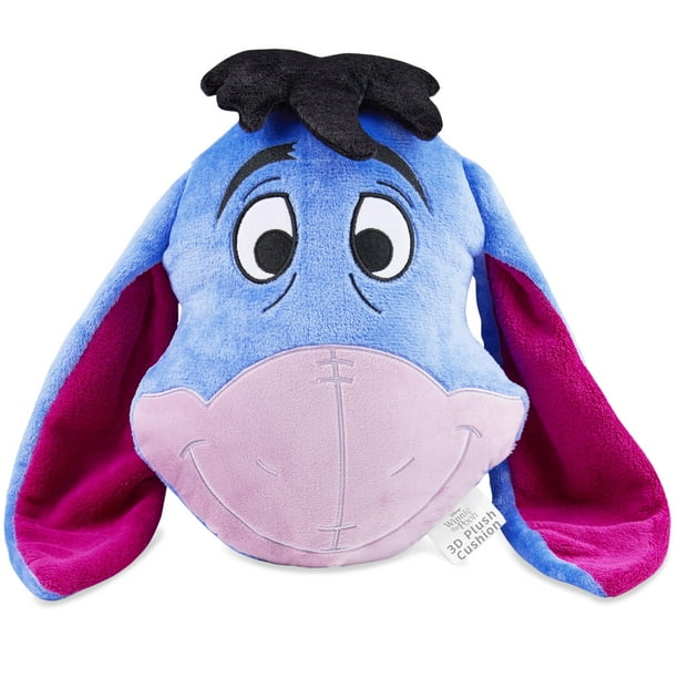 Cojín de felpa Disney Stitch 3D para cama, viajes y niños Blue Eeyore