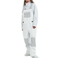 thumbnail image 2 of TrendVibe365 Wide Leg Overalls for Women Space Spaceman Outfit Shiny Carnival Overall Long Sleeve Jumpsuit Astronaut Couple Space Role Play Fancy Dress Gray S, 2 of 4