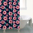 thumbnail image 4 of Pioneer Flower Floral Print Pattern Shower Curtain 84"x72", Bathroom Decorative Shower Curtain Set with 12 Hooks, Waterproof Washable, 4 of 6