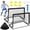 Black, variant on Kids Soccer Goal for Backyard Set - 2 Set of 6X4 / 4X3 ft Toddler Soccer Nets Training Equipment,Soccer Ball,Pop Up Portable Soccer Set for Kids and Youth Games and Training Goals Ages 3-16 Gift