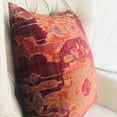 thumbnail image 3 of Plutus Sonoma Canyon Magenta Coral and Blue Handmade Luxury Pillow - Double sided 16" x 16", 3 of 3