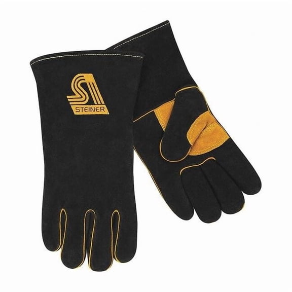 Steiner 2619B Premium Side Split Cowhide Stick Welding Gloves ThermoCore Foam Lined Large
